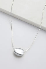 Steph Brushed Necklace - Silver