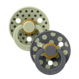 Studio Polka Pacifier 2pk - Sage/Iron