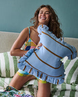 Como Stripe Frill Upholstery Cushion