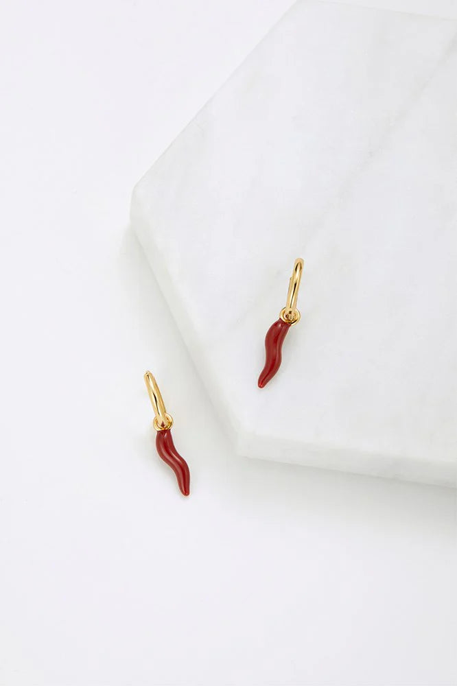 Red Chilli Earring - Gold