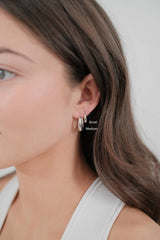 Cleo Hoop Medium - Silver