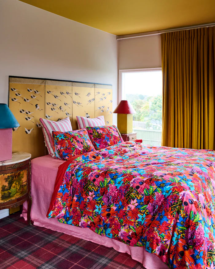 Kip&Co x Jenny Kee Growing The Peace Velvet Pillowcases