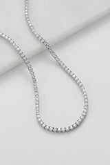 Dani Tennis Necklace - Silver