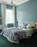 Spring In The Air Reversible Linen Quilted Bedspread