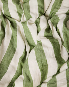 Moss Stripe Linen Pillowcases