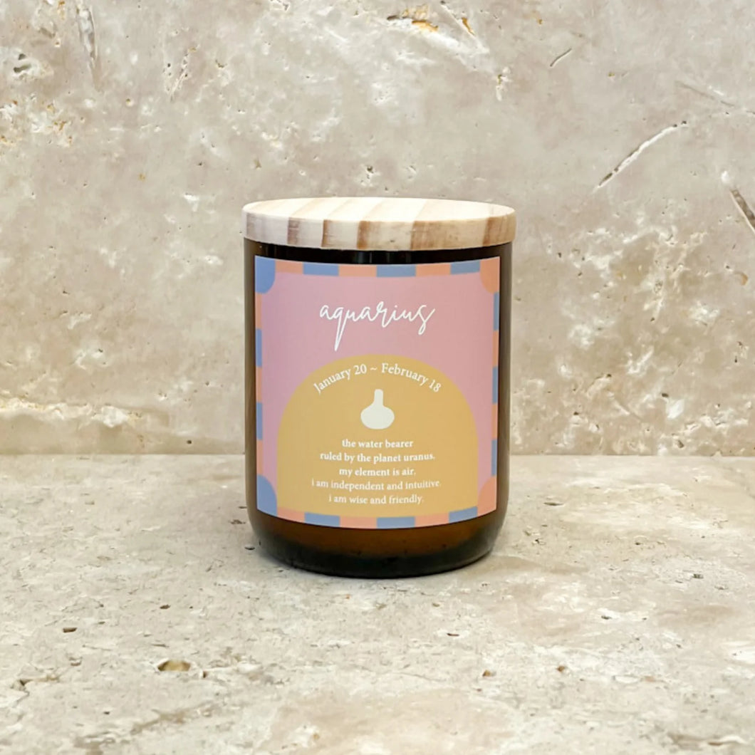 Zodiac Colour Candle - Aquarius