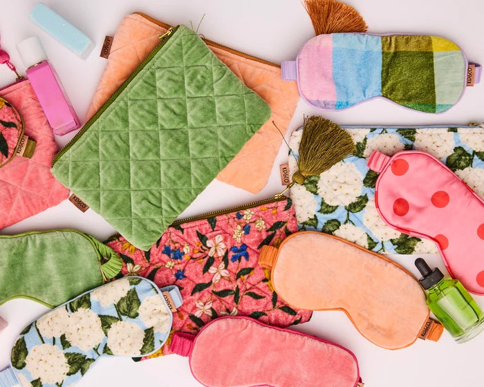 Polka Dot Pink Eco Satin Eye Mask