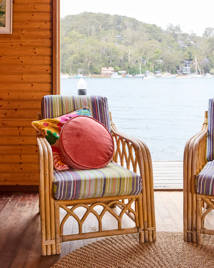 Peach Pie Velvet Pea Cushion