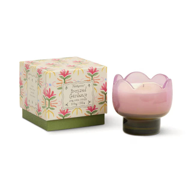 Tulip Glass Candle Bronzed Gardenia