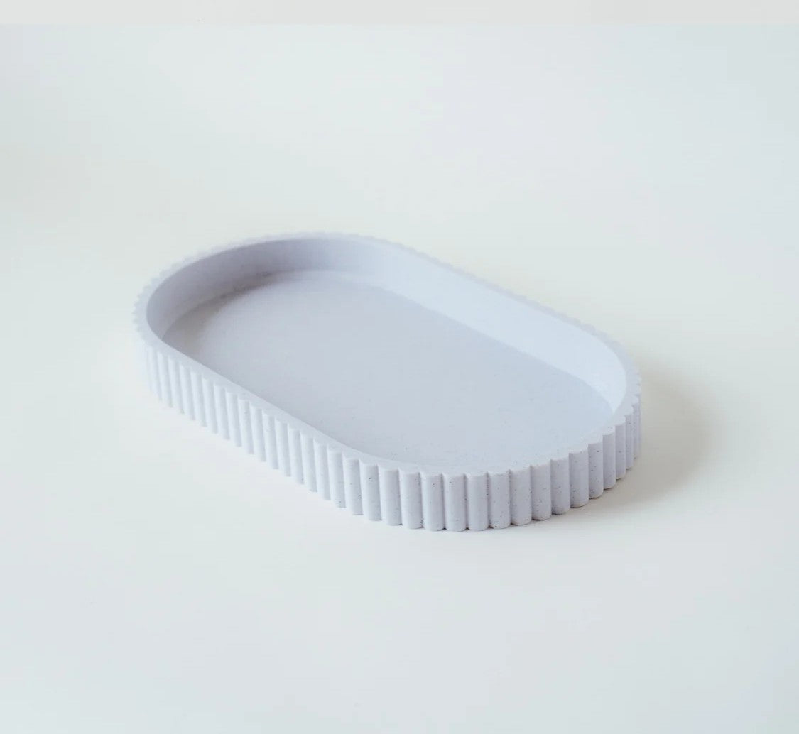 Scalloped Trinket Tray - White
