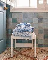 Houndstooth Blue Terry Hand Towel