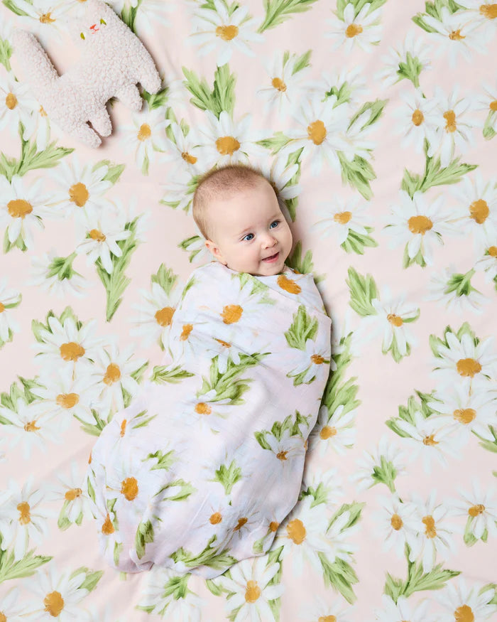 Sweet Daisy Bamboo Swaddle
