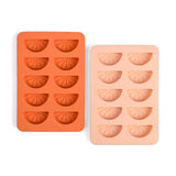 The Dotty Citrus Wedge Ice Trays - Set of 2 -  Orange + Blush Pink