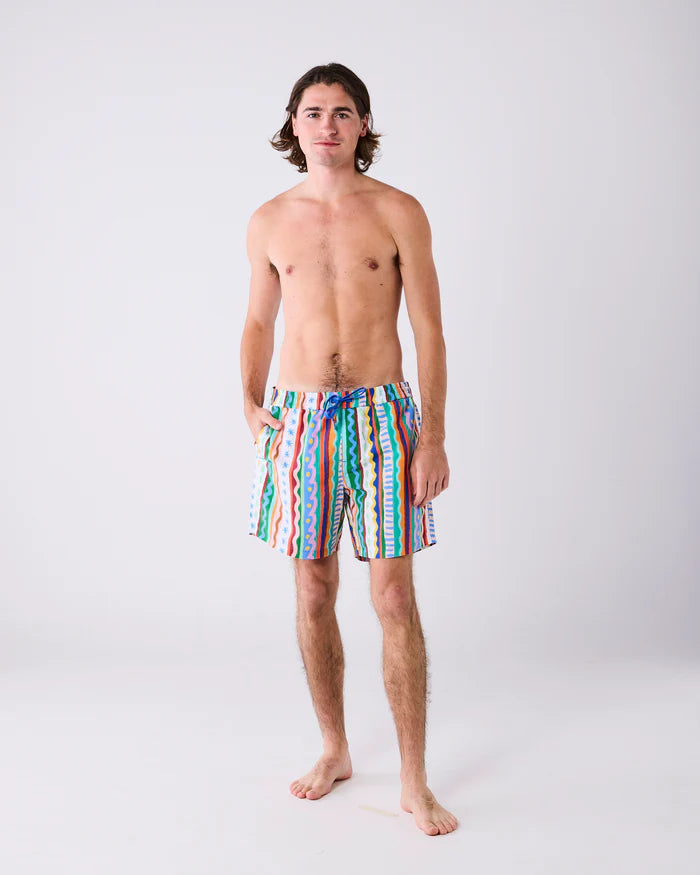 Beach Patterns Men's Boardies