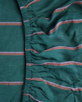 Wakame Crush Stripe Linen Fitted Sheet