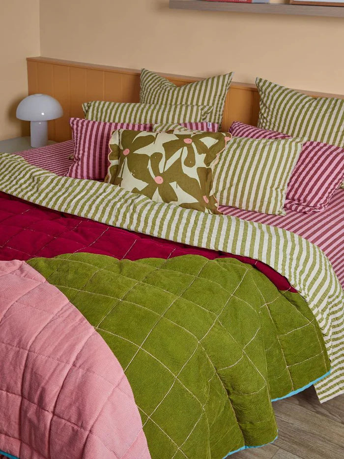 Olive Poppy Cushion