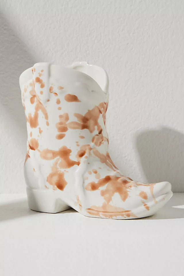 Cowboy Boot Candle - Cactus Flower