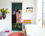 Como Stripe Bath Mat