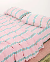 Tickled Pink Stripe Linen Pillowcases