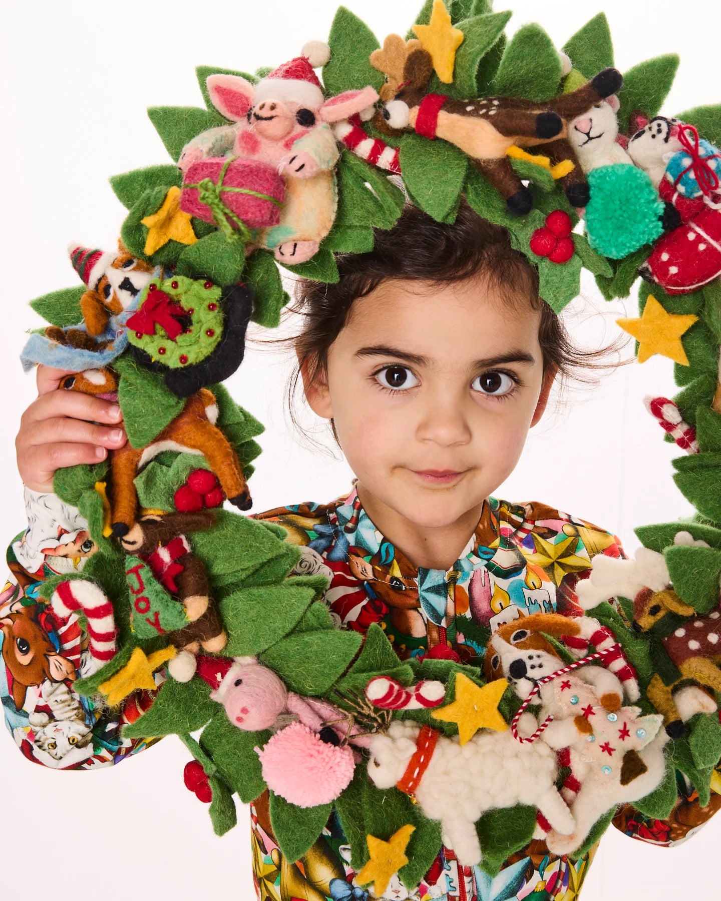 Felted Wool Christmas Wreath