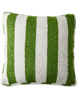 Moss Stripe Boucle Square Cushion