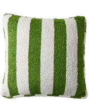 Load image into Gallery viewer, Moss Stripe Boucle Square Cushion
