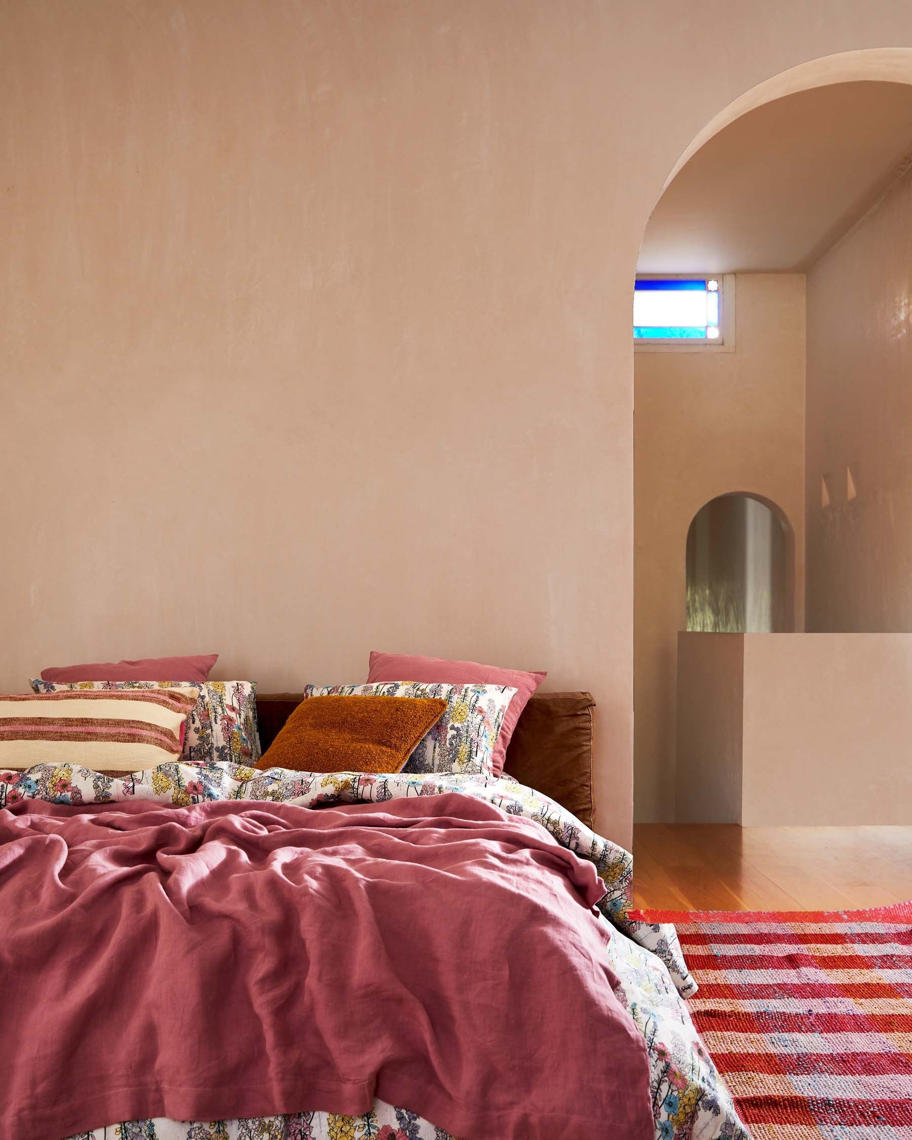 Foxglove Forever Linen Flat Sheet