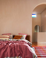 Foxglove Forever Linen Flat Sheet