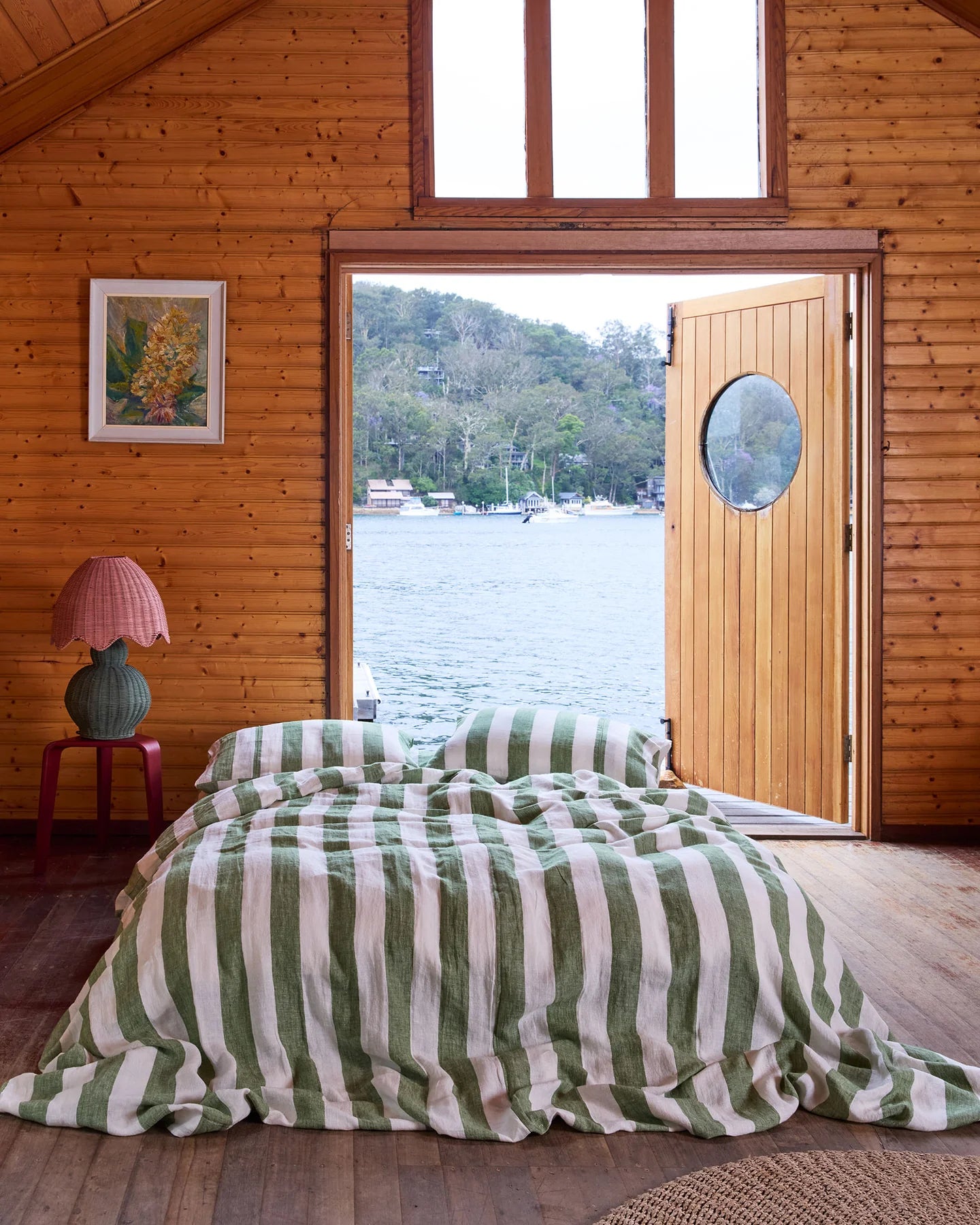 Moss Stripe Linen Pillowcases