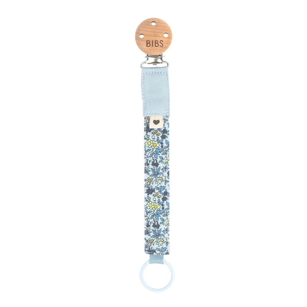 Bibs x Liberty Pacifier Clip - Chamomile Lawn/Baby Blue
