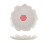Small Flower Plate - White with Pink Centre