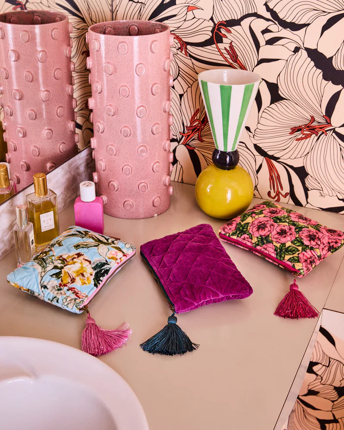 Wild Grape Velvet Cosmetics Purse