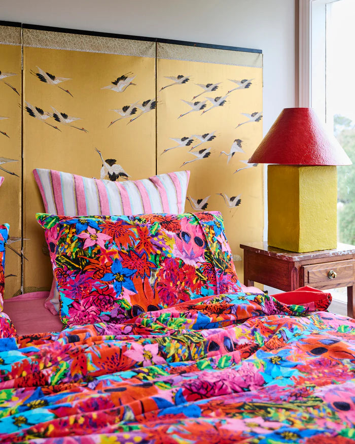 Kip&Co x Jenny Kee Growing The Peace Velvet Pillowcases