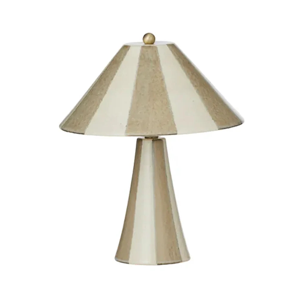 Athol Ceramic Lamp Grey/Ivory