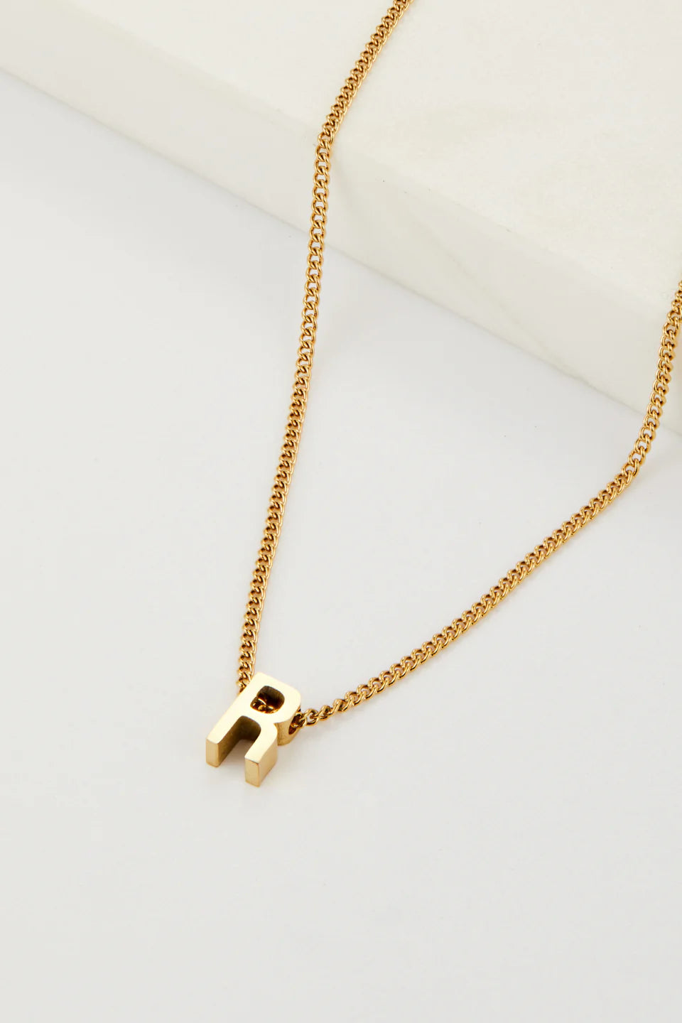 Letter Necklace Gold