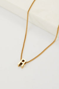 Letter Necklace Gold