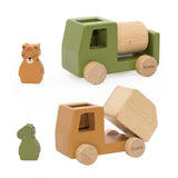 Wooden Animal Construction Cars Set