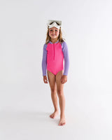 Sherbet Crinkle Long Sleeve Bathers