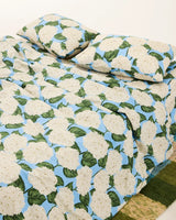 Hydrangea Blue Organic Cotton Fitted Sheet