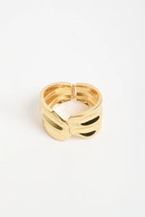 Hinged Metal Statement Wave Bangle