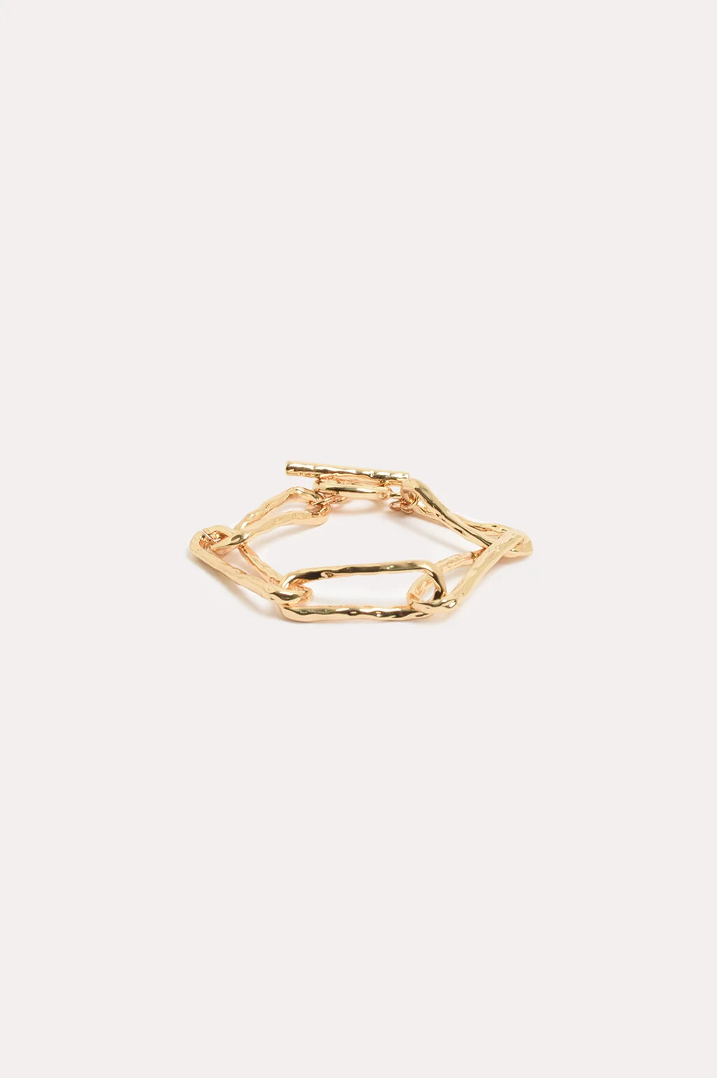 Hammered Metal Link Bracelet