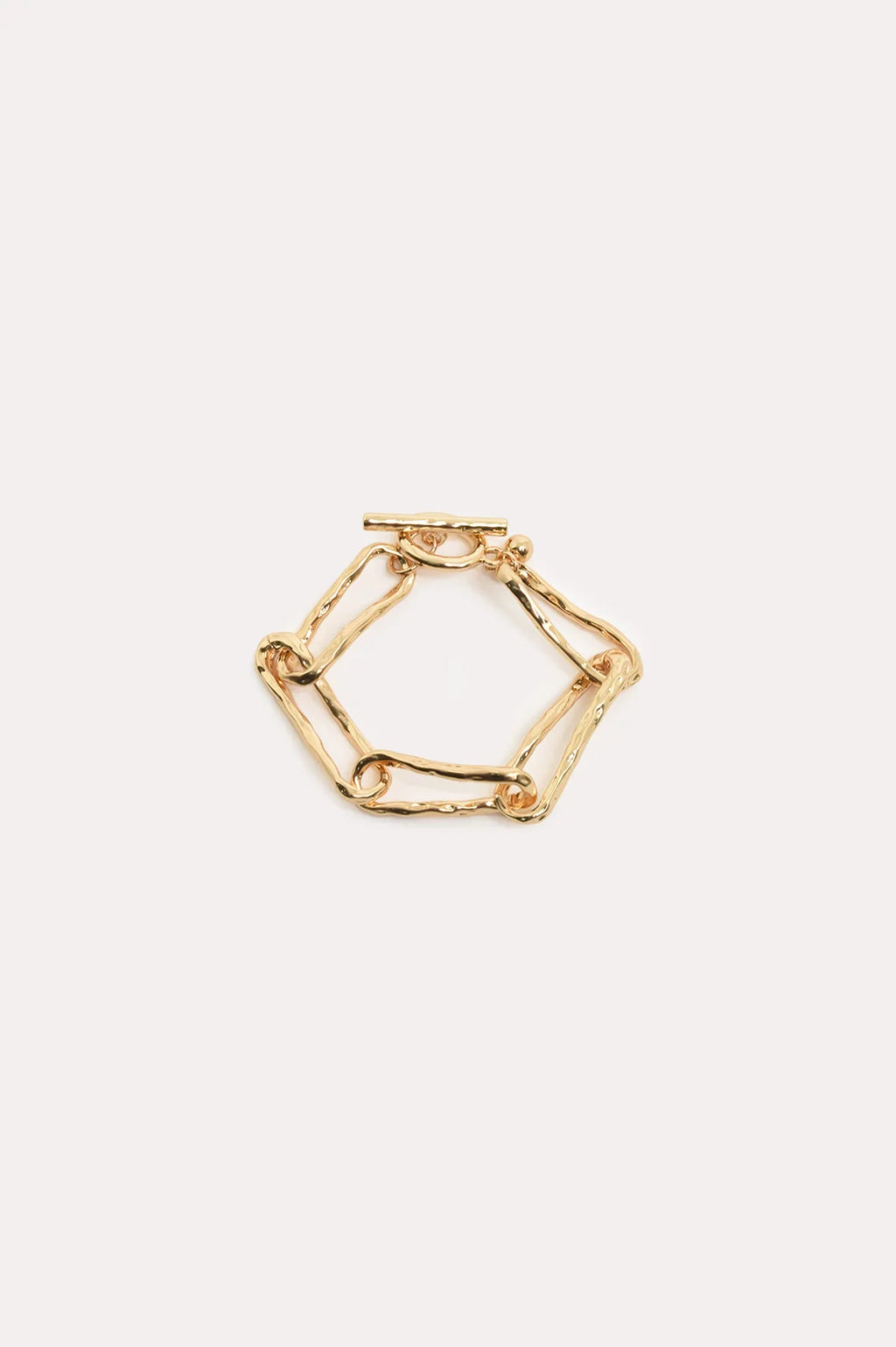 Hammered Metal Link Bracelet