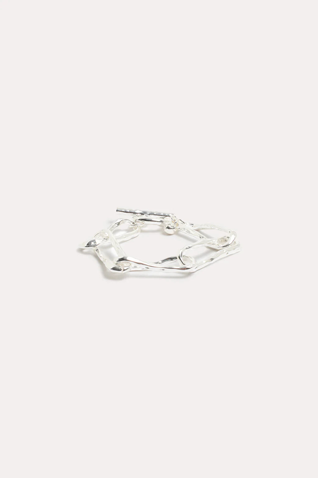 Hammered Metal Link Bracelet