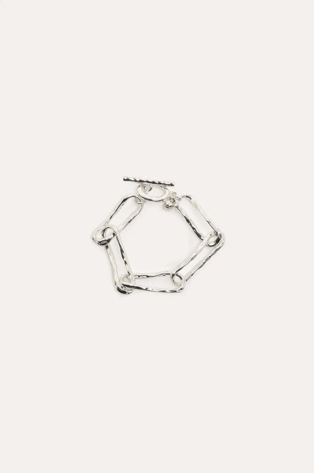 Hammered Metal Link Bracelet