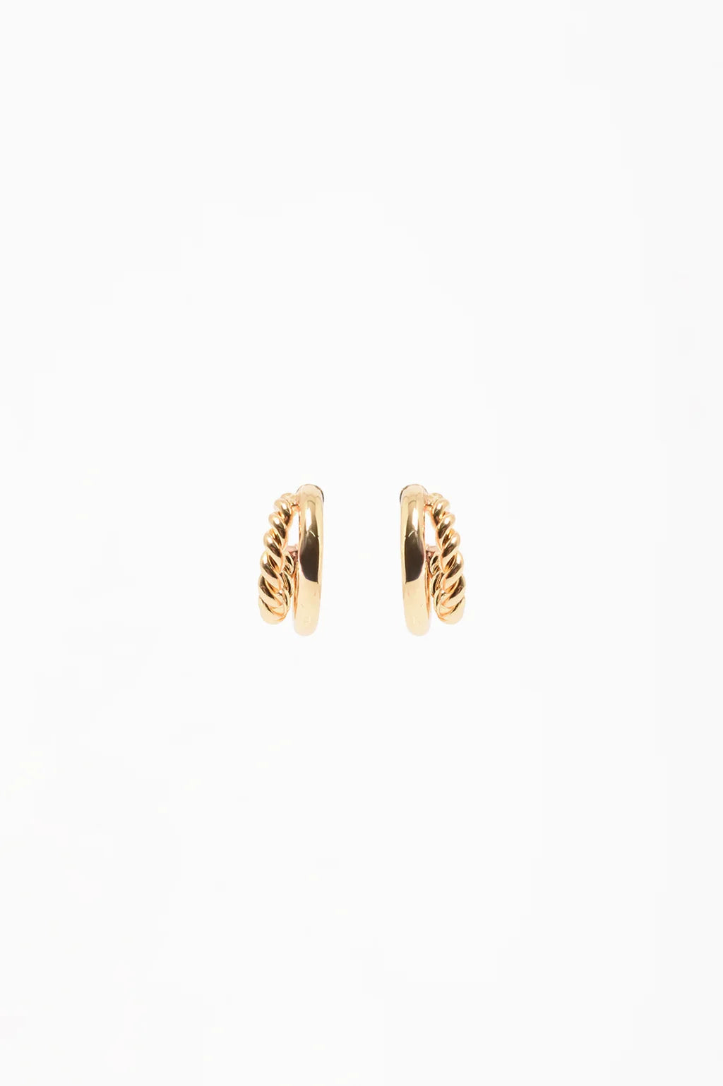 Twist Detail Double Hoops