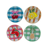 Fruity Picnic Beaded Coaster Set (4pc)