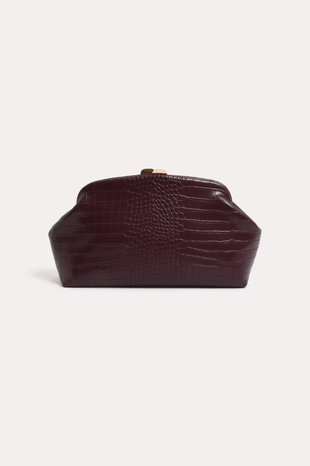 Croc Clip Top Event Clutch Wine