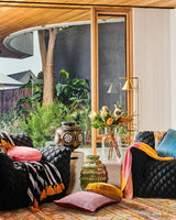 Dusty Rose Velvet Pea Cushion