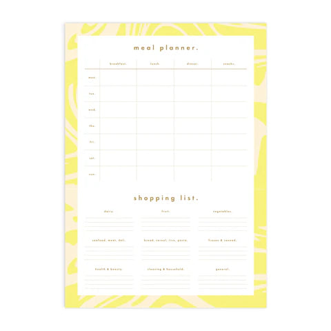 Meal Planner Note Pad