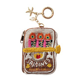 Sardines Beaded Keychain Pouch